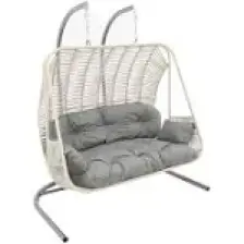 Monalin Home Garden Kudüs Makrome El Örgüsü Çift Kişilik Balkon Teras Bahçe Salıncağı