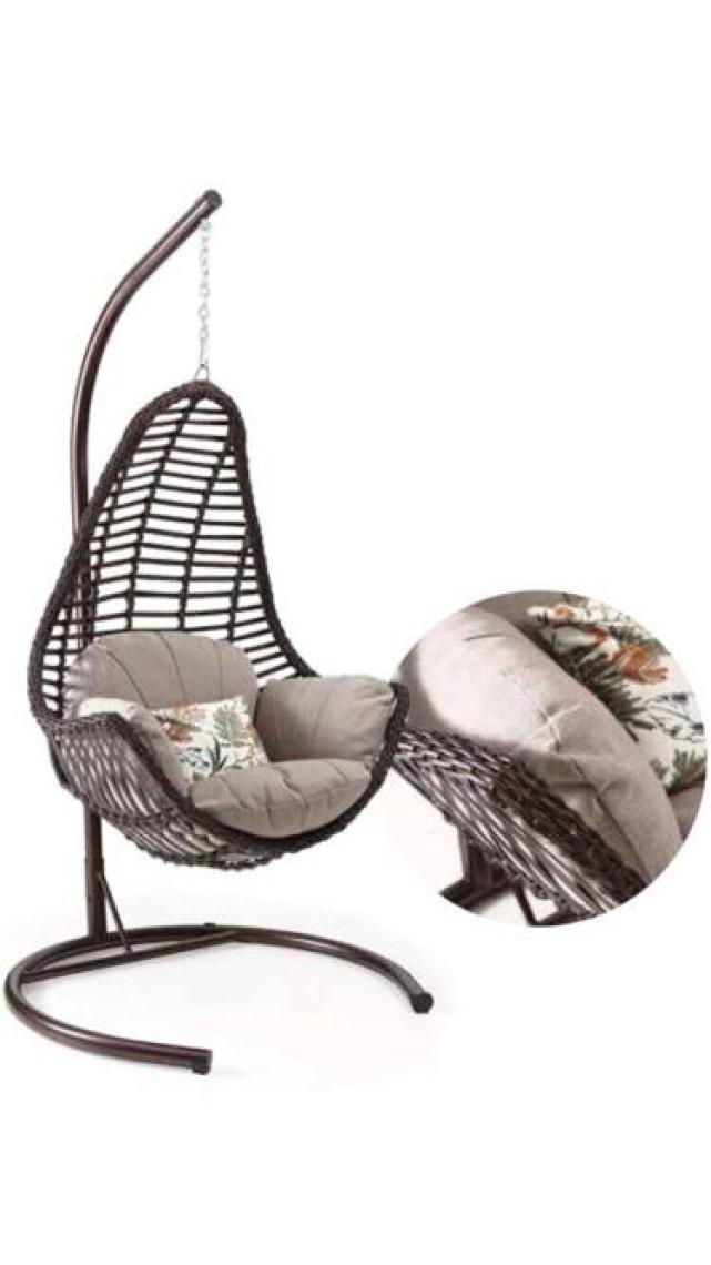 Capri Swing Milas Tekli Rattan Bahçe Salıncağı | Balkon Salıncağı