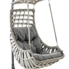 Capri Swing Alaçatı Tekli Rattan Bahçe Salıncağı | Balkon Salıncağı