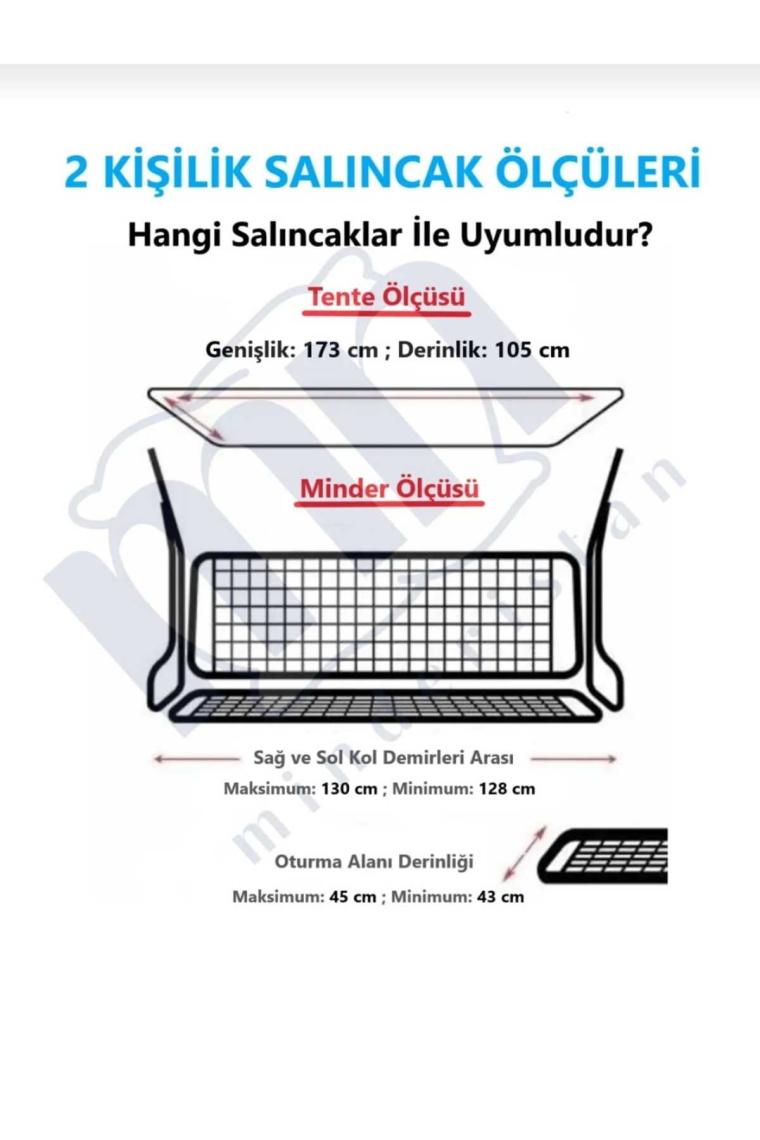 Mor Minder Salıncak Minder Seti Tenteli Yeşil Yaprak Salıncak Minder Seti 2 Kişilik Süngerli Işbir Gri Sünger