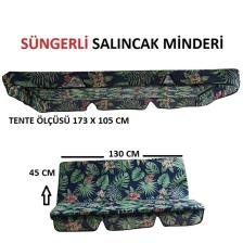 Mor Minder Salıncak Minder Seti Tenteli Yeşil Yaprak Salıncak Minder Seti 2 Kişilik Süngerli Işbir Gri Sünger