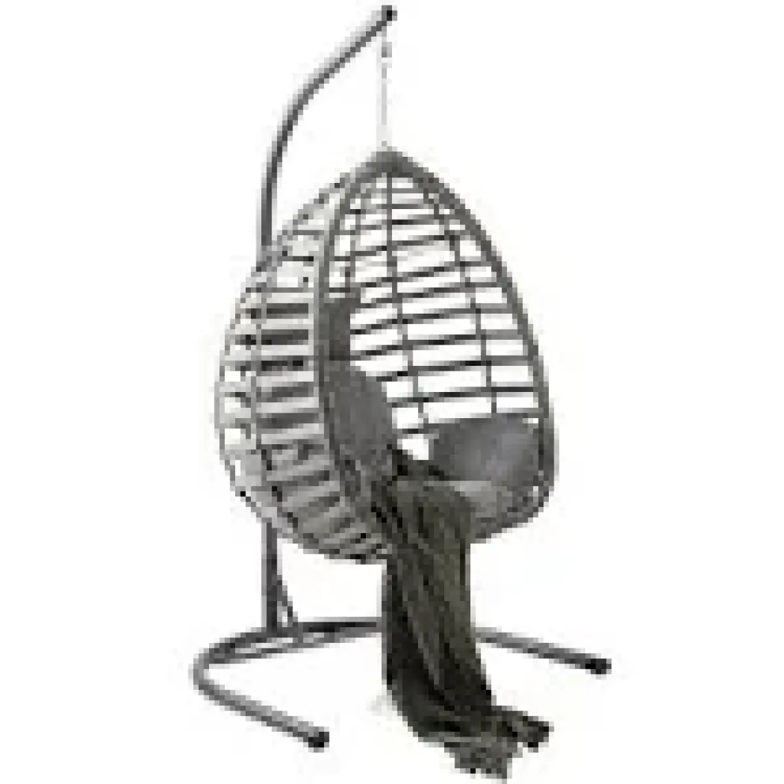 Capri Swing Gümbet Tekli Rattan Bahçe Salıncağı |  Balkon Salıncağı
