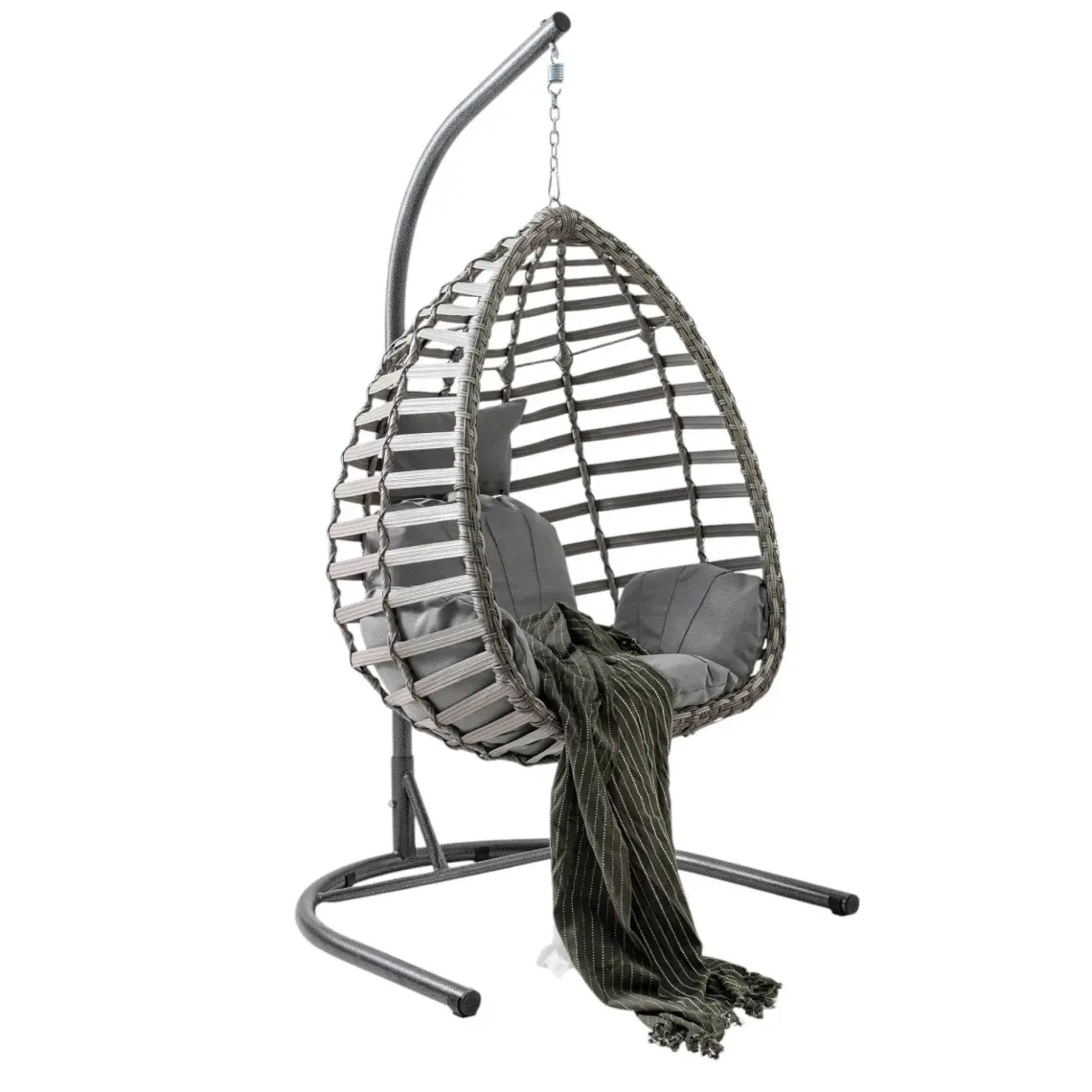Capri Swing Gümbet Tekli Rattan Bahçe Salıncağı |  Balkon Salıncağı