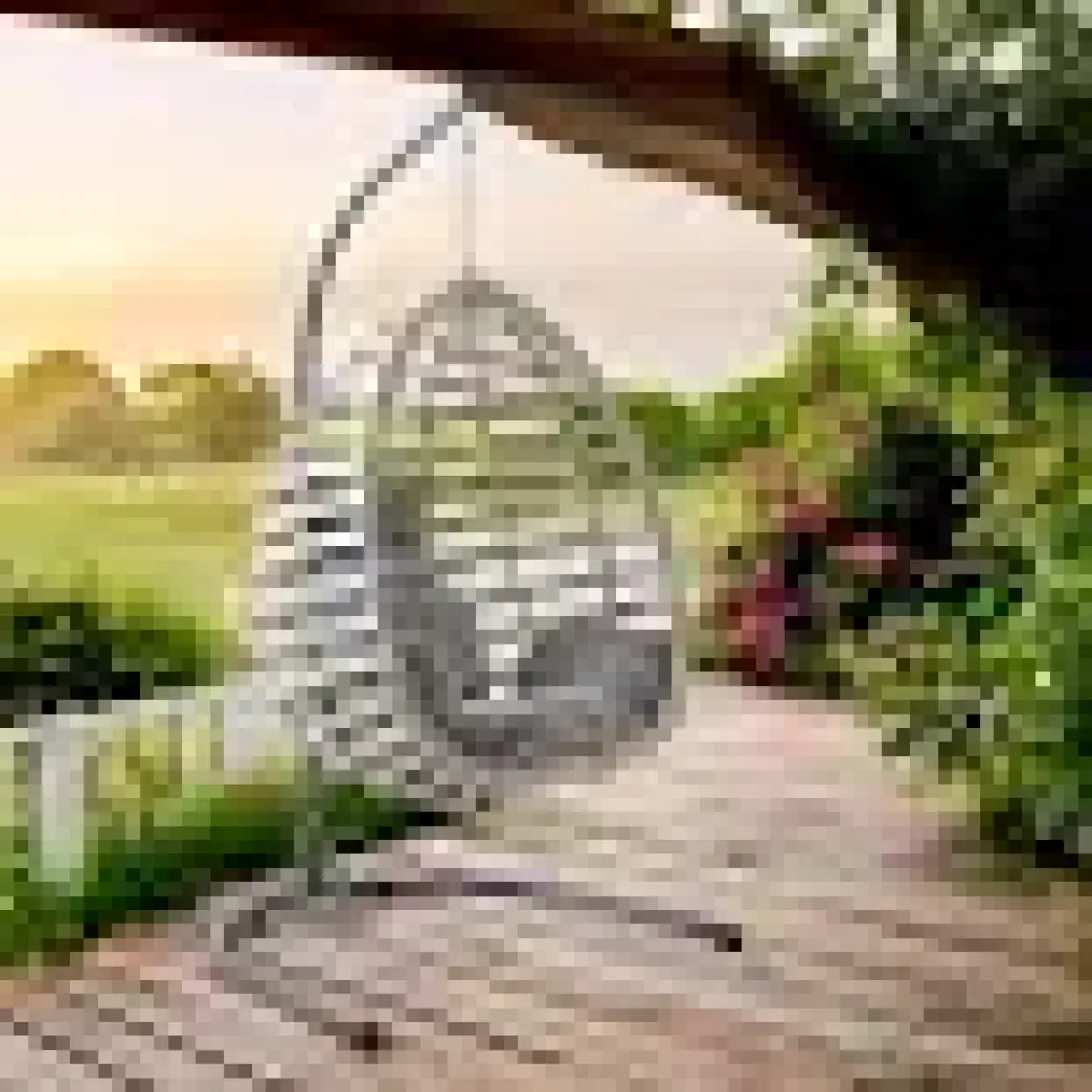 Capri Swing Gümbet Tekli Rattan Bahçe Salıncağı |  Balkon Salıncağı