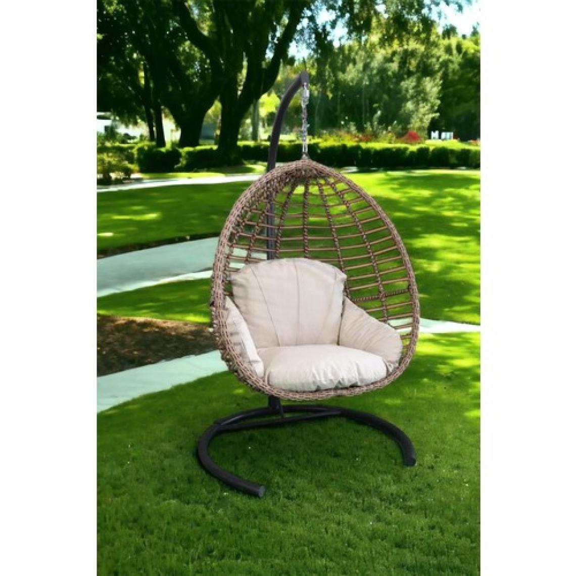 Monalin Home Garden Sofya Classic Rattan El Örgüsü Bahçe & Balkon & Teras Salıncağı