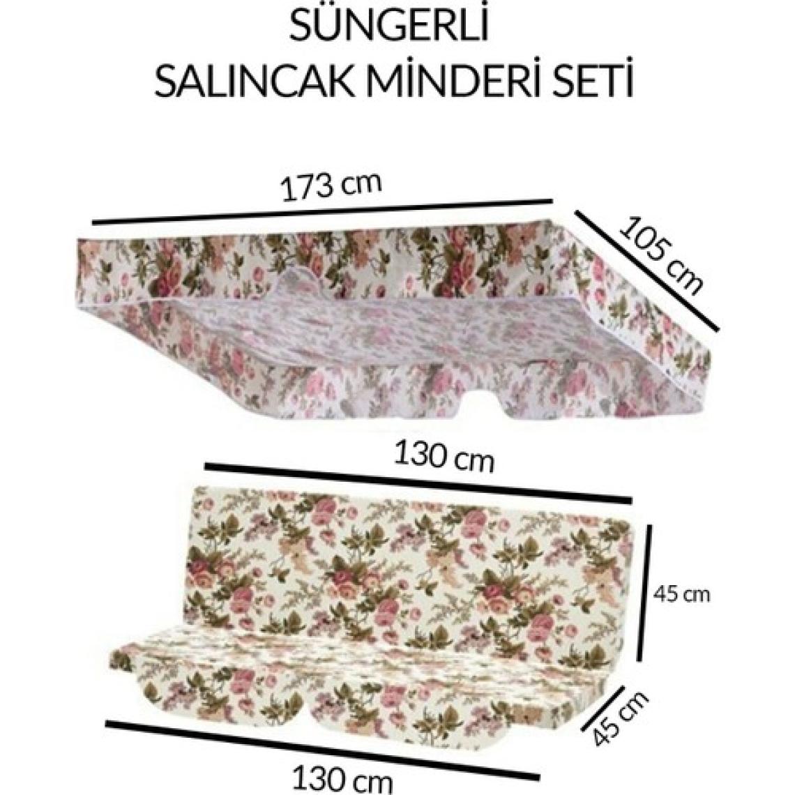 Mor Minder Salıncak Minder Seti Tenteli Ingiliz Gülü Salıncak Minder Seti 2 Kişilik Süngerli   Ingiliz Gülü Modeli