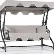 Erinöz Olea 3 Kişilik Bahçe Balkon Salıncağı - Kırçıllı Gri