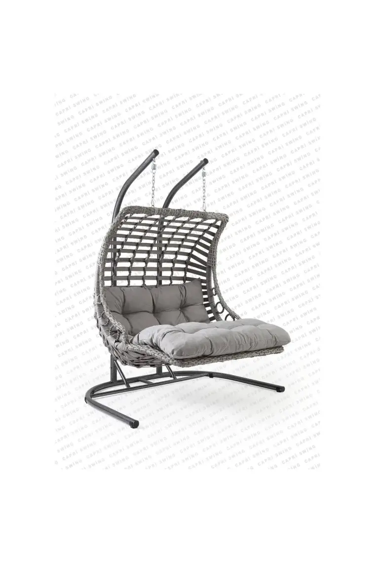 Capri Swing Bodrum Double Çiftli Rattan Bahçe Salıncağı | Rehome