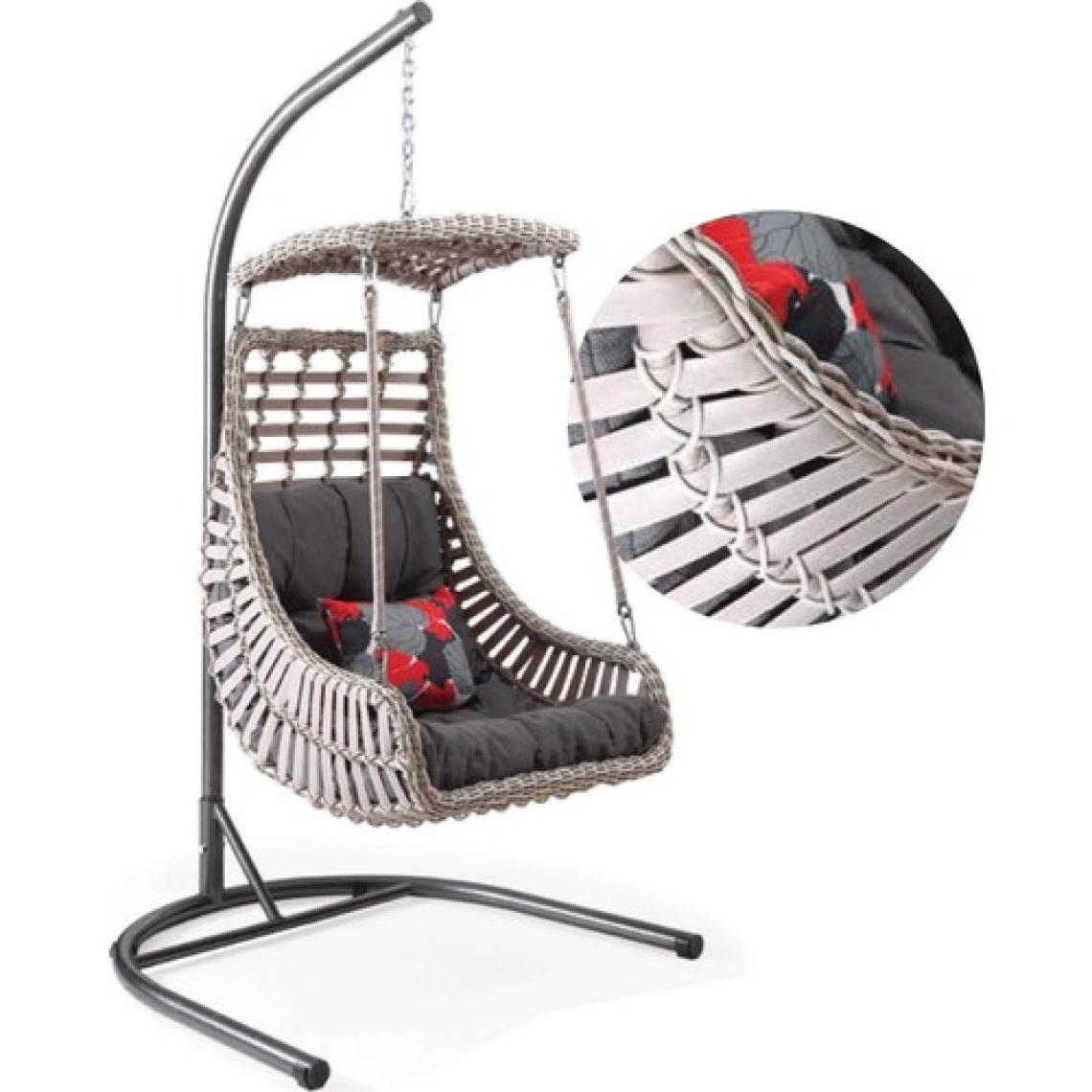 Capri Swing Alaçatı Tekli Rattan Bahçe Balkon Salıncağı