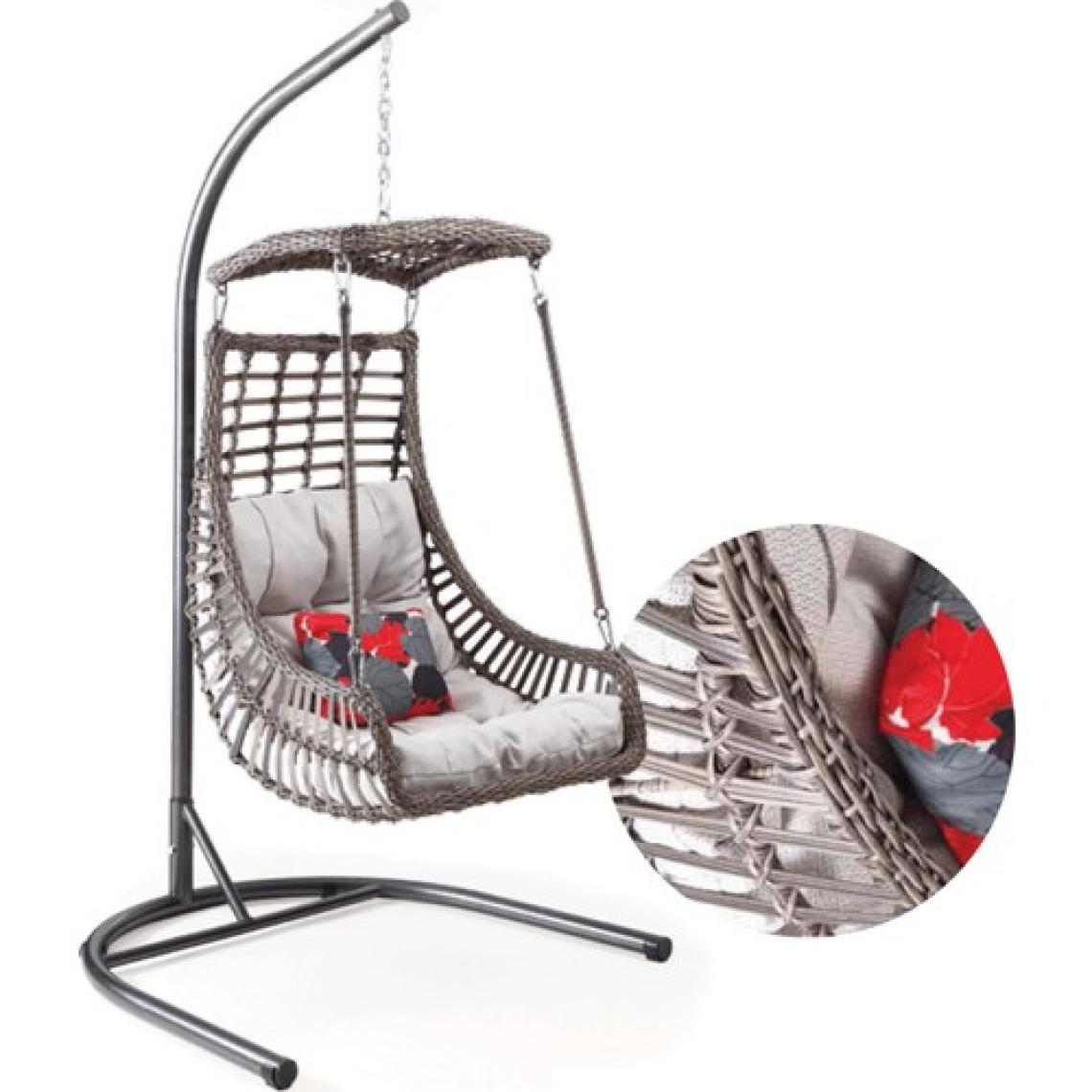 Capri Swing Alaçatı Tekli Rattan Bahçe Balkon Salıncağı