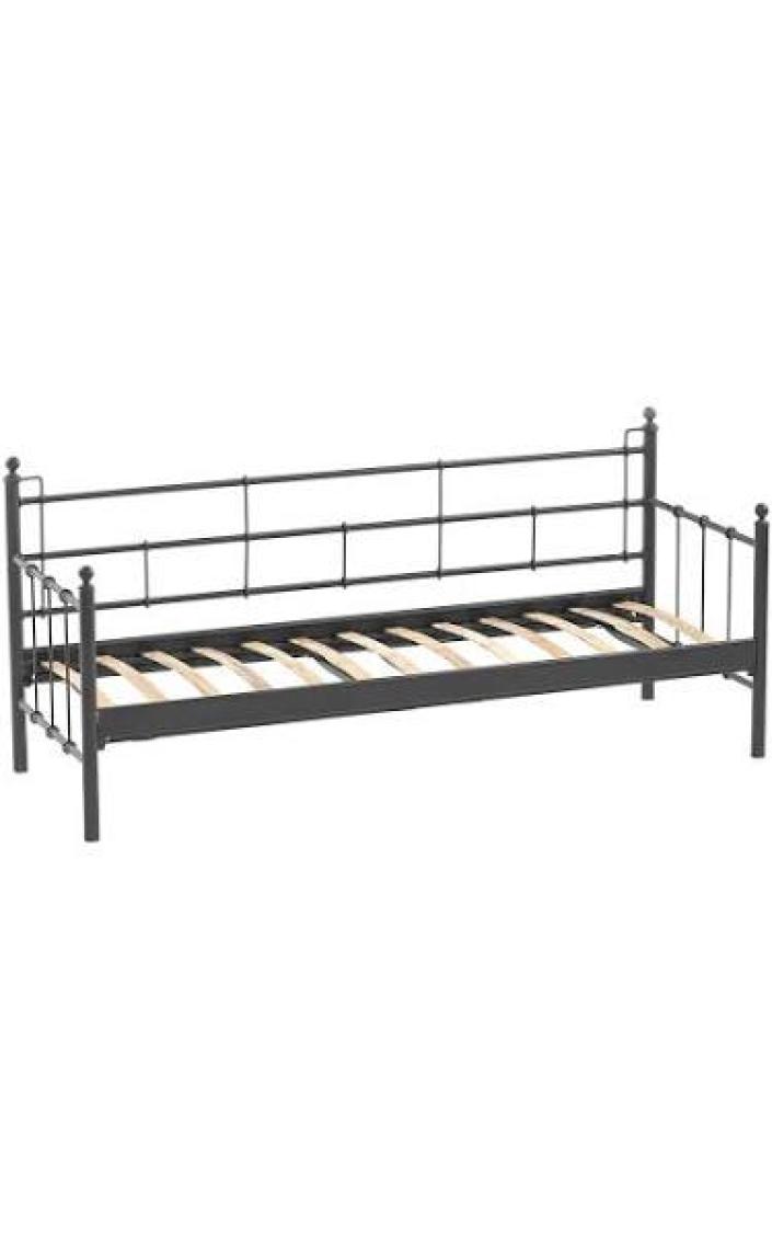 Unimet Lalas Dk Metal Sofa Sedir 70x200 Üçlü Koltuk Siyah