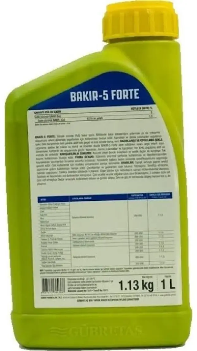 Gübretaş Bakır-5 Forte Sıvı 1 Lt