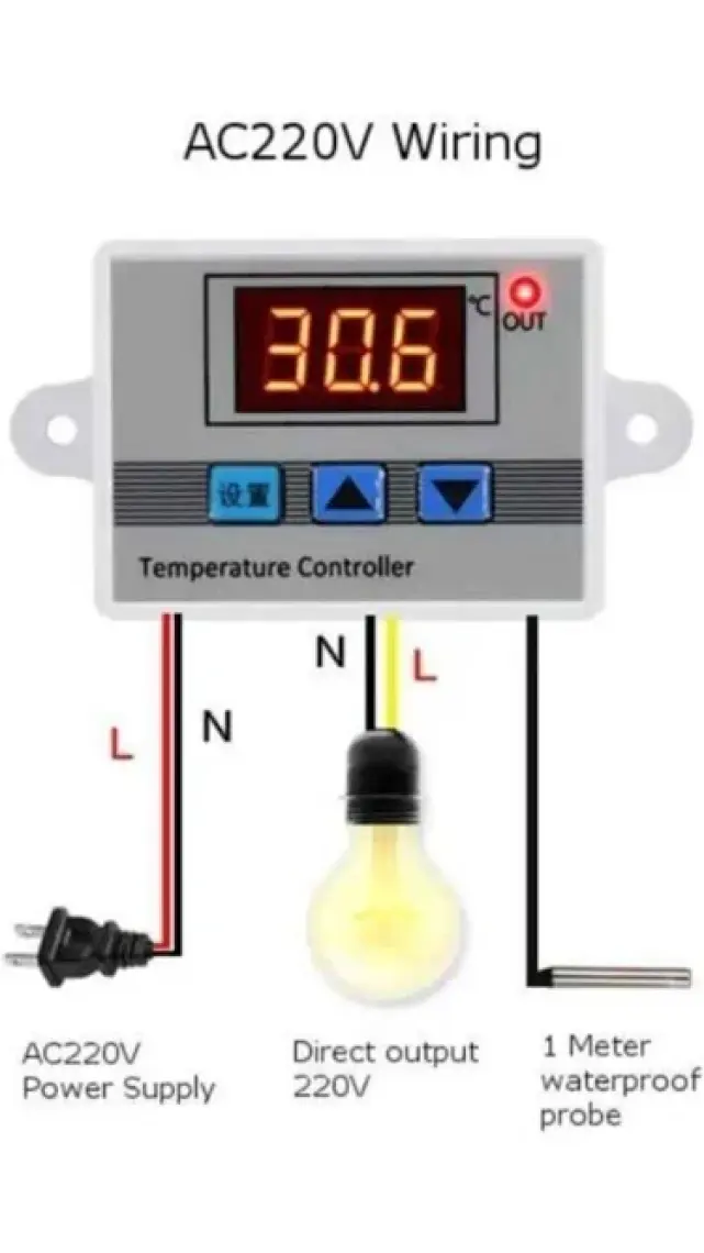 Xh-w3002 Zaman Ayarlı Dijital Termostat - 220vac - 1500w