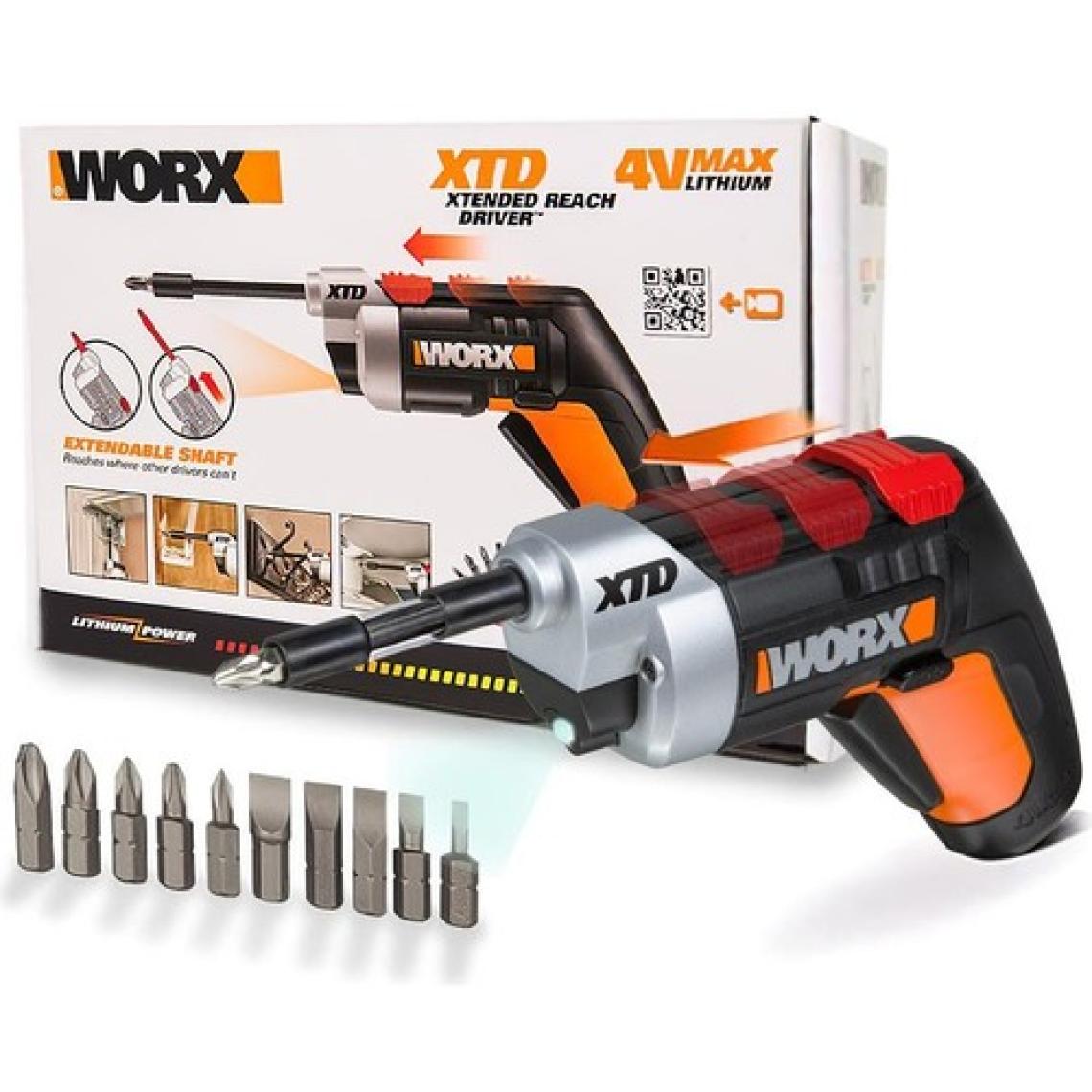 Worx WX252 4 Volt/1.5 Ah. Li-Ion Şarjlı Tornavida + 10 Adet Bits Uç