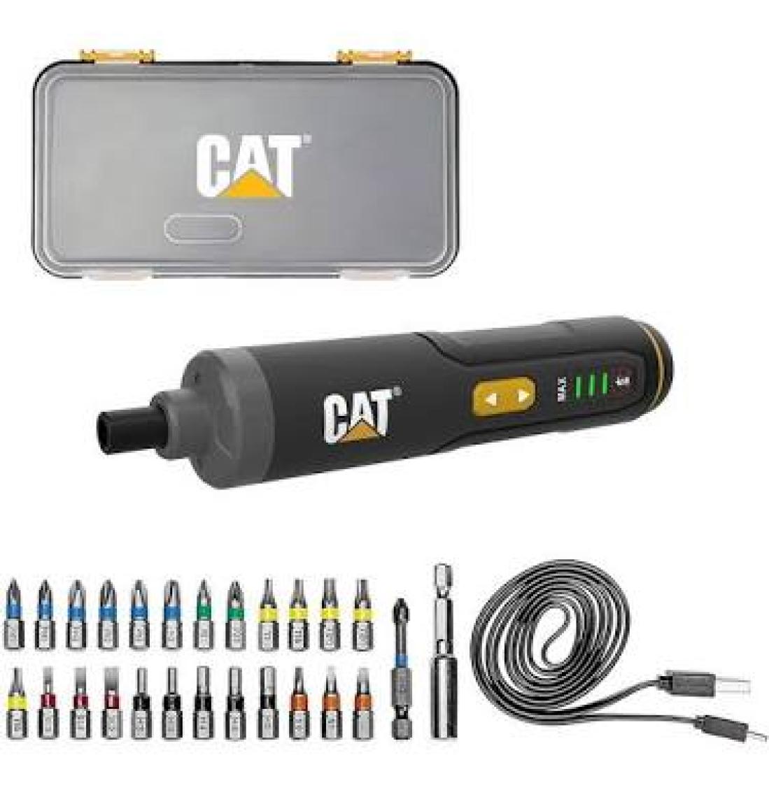 Cat DX1110 3.6VOLT/1.5AH. Li-Ion Akıllı Şarjlı Tornavida + 26 Adet Bits Uç