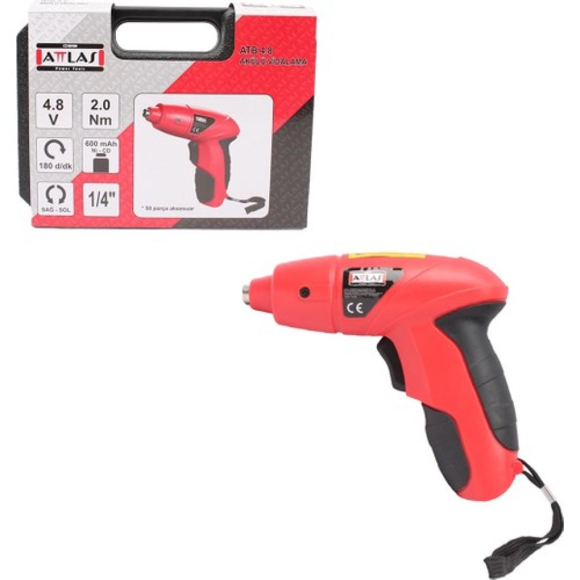 Attlas Atb 4,8 Lion Akülü Tornavida Seti 4,8V 50 Parça - A0104001