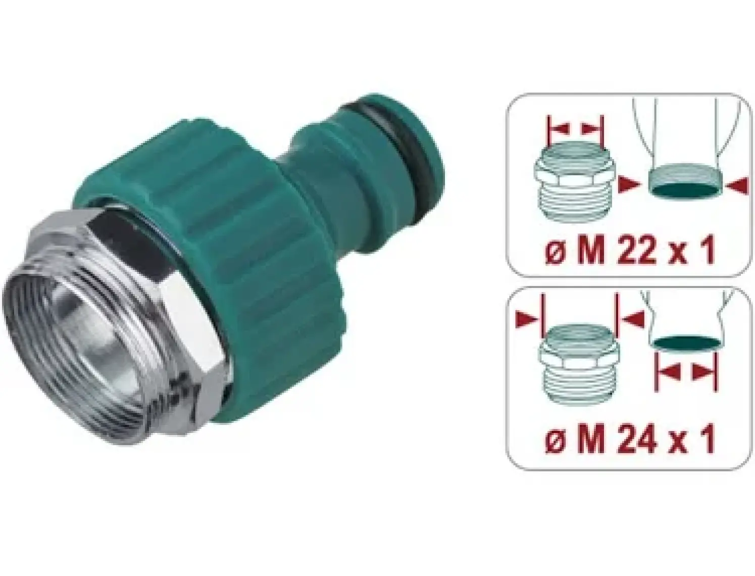 Raco 55304 Erkek ve Dişi Banyo ve Mutfak Bataryaları İçin Musluk Bağlantısı 1/2"