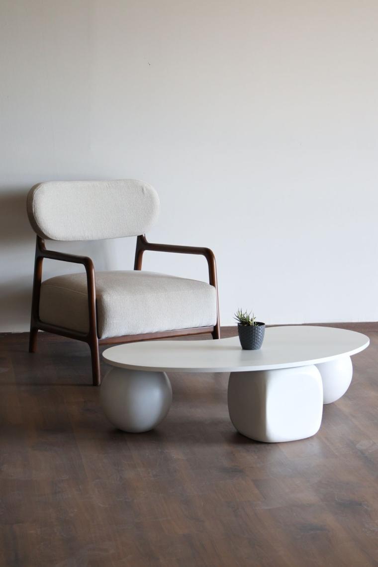 Velura Home & Living Modern Orta Sehpa & Küre-Top-Zar Sehpa & Ahşap Sehpa & Pinterest Sehpa-Mdf