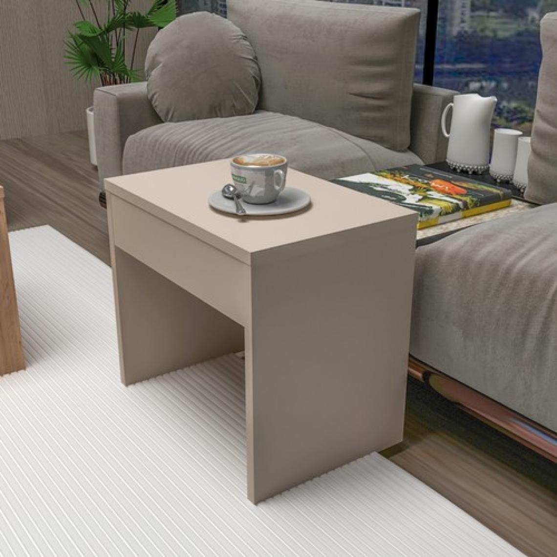 Arnetti Sartos 3'lü Zigonlu Modern Orta Sehpa Salon Sehpası, Atlantik Çam Bej - Sartos
