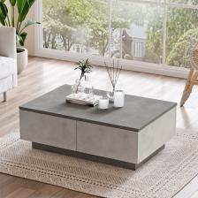 Yurudesign Luvio Orta Sehpa 2 Kapaklı Keçe-Beyaz LV17-WK