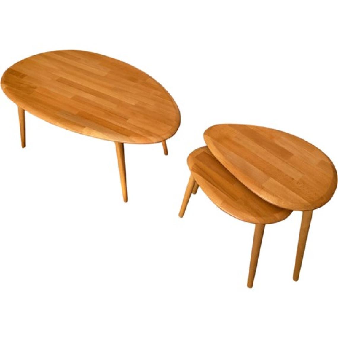 Faw Decor Asimetrik Masif Ahşap Orta Sehpa ve 3'lü Zigon / 2'li Zigon Sehpa Seti, Modern Masif Ahşap Sehpa Seti Meşe / Ceviz / Antrasit