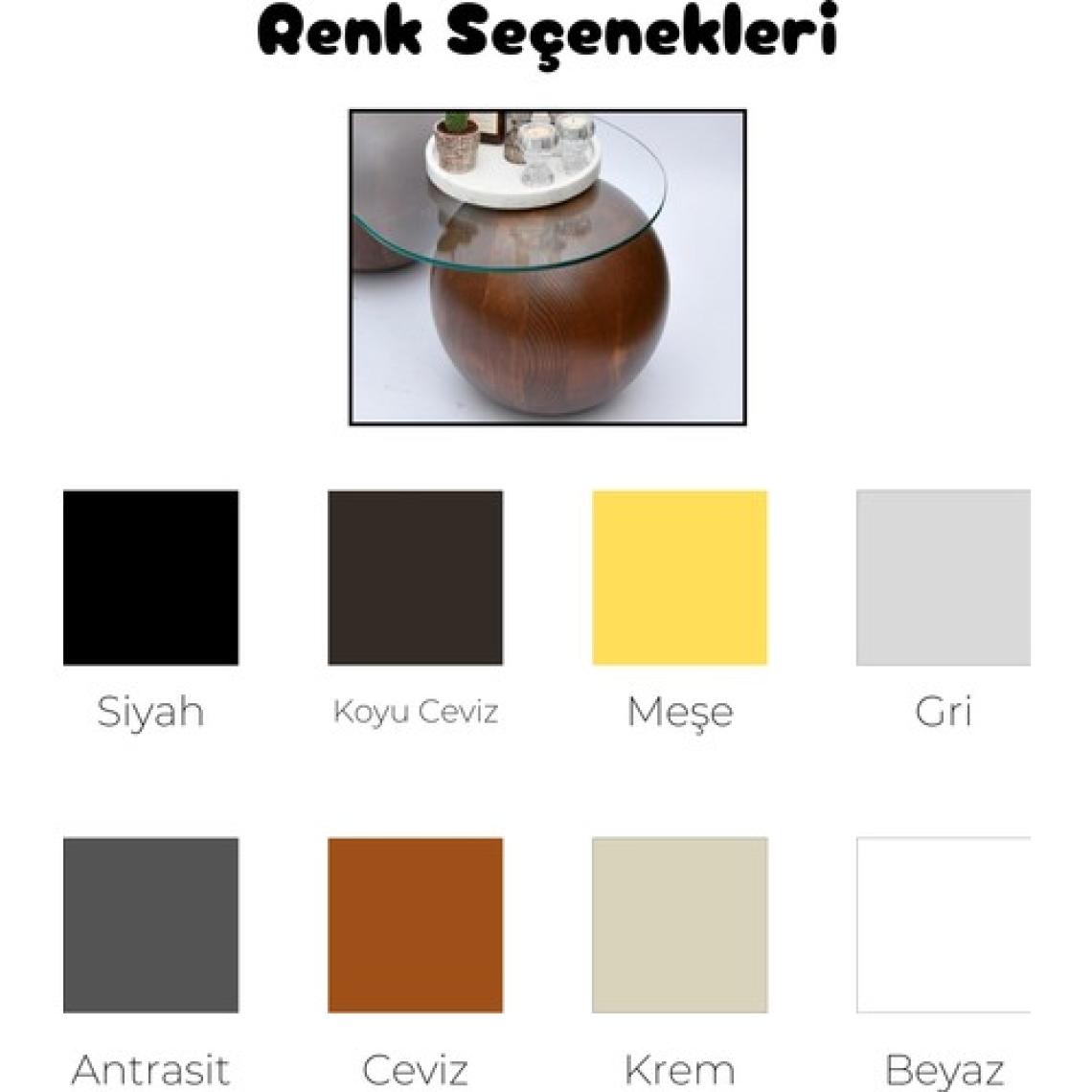 Velura Home & Living Modern Orta Sehpa ve Küre Ahşap Sehpa