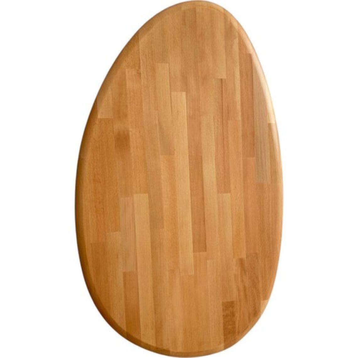 Faw Decor Asimetrik Oval Masif Ahşap Orta Sehpa