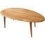 Faw Decor Asimetrik Oval Masif Ahşap Orta Sehpa