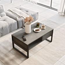 Ml34 Iron Metal Orta Sehpa Raflı Beton