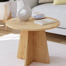 Obi Atölye Mantar Orta Sehpa Yuvarlak Orta Sehpa 58 cm - Safir Meşe