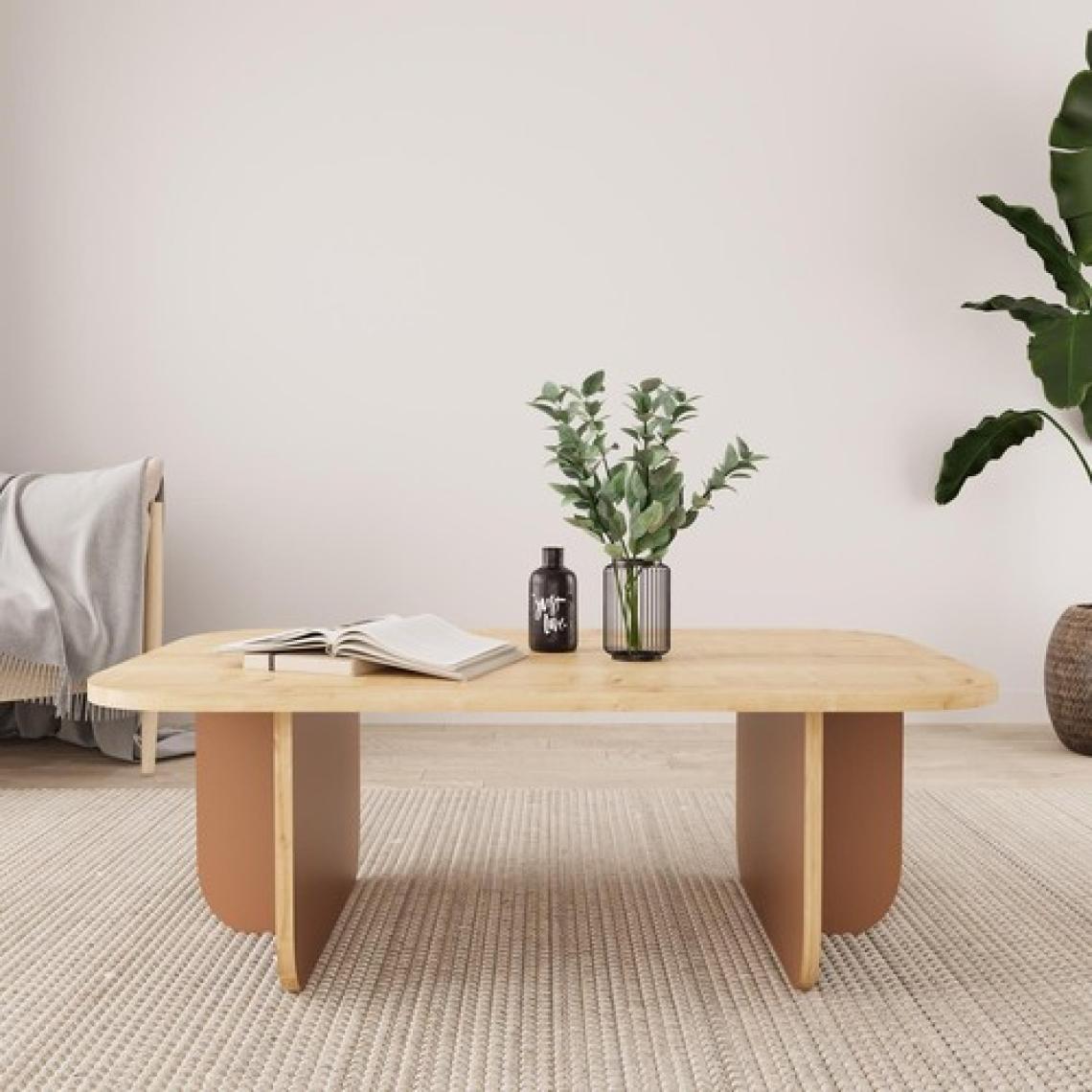 Bimossa Beca O4830 Orta Sehpa 100 Cm Safir Üst - Tarçın