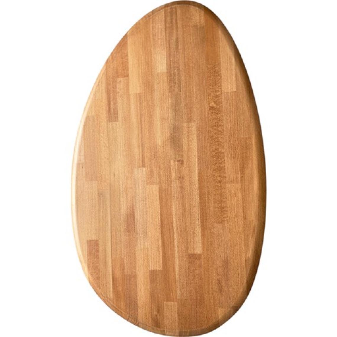 Faw Decor Asimetrik Oval Masif Ahşap Orta Sehpa