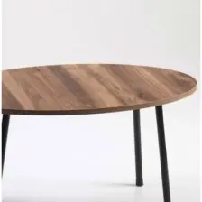 Orta Sehpa Metal  Ayak Elips Ceviz