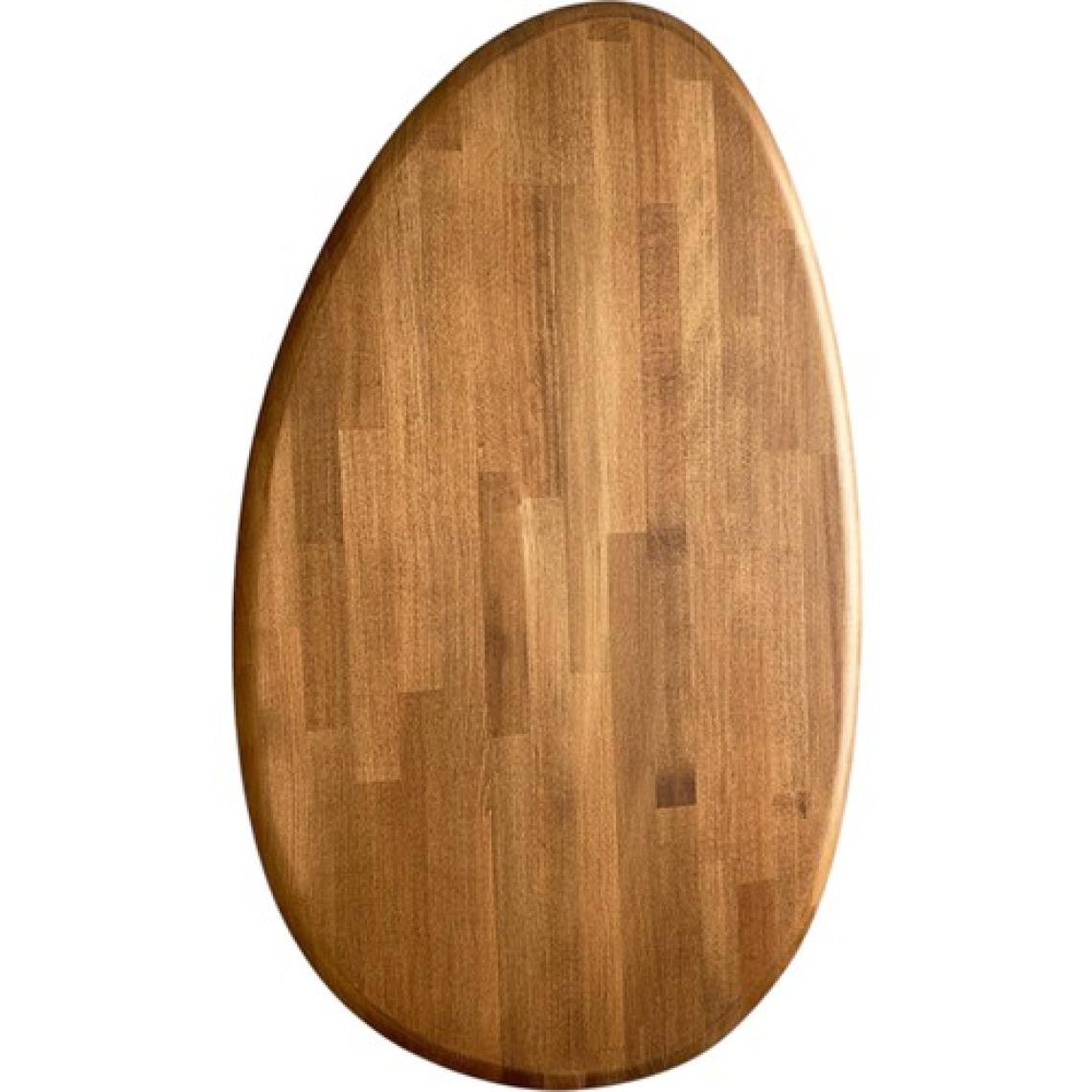 Faw Decor Asimetrik Oval Masif Ahşap Orta Sehpa