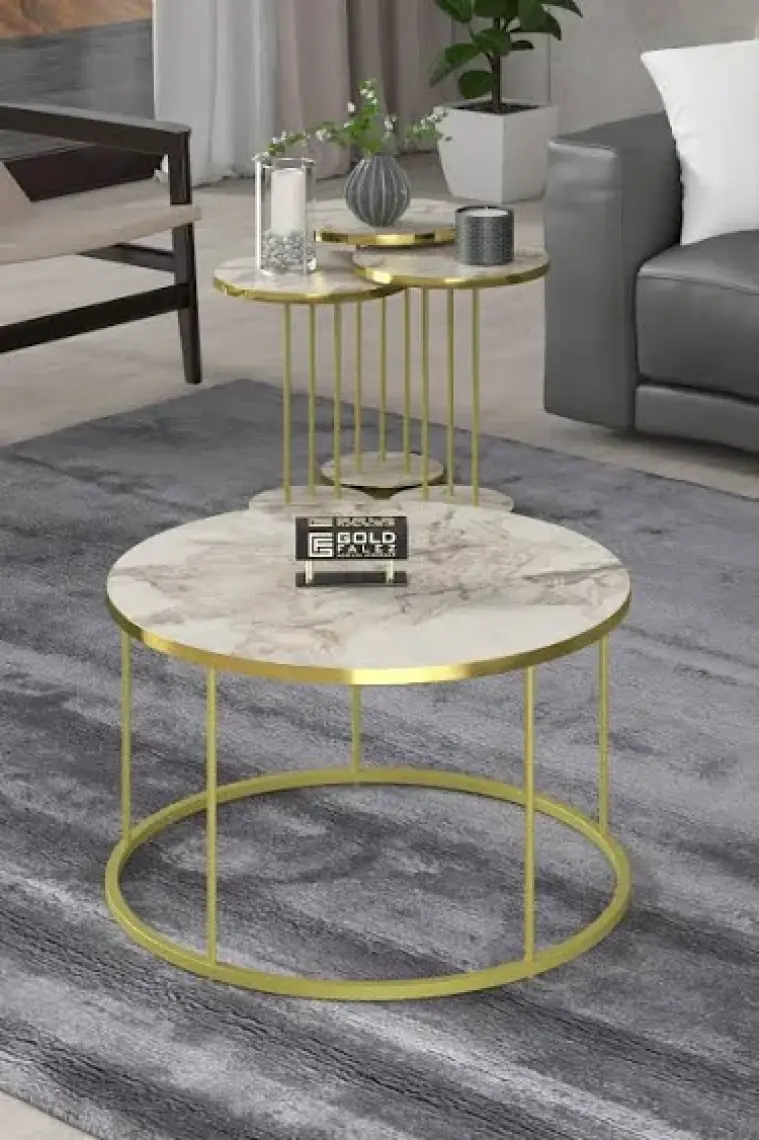 ORTA SEHPA VE ZİGON SEHPA TERRA SET GOLD BENDİR