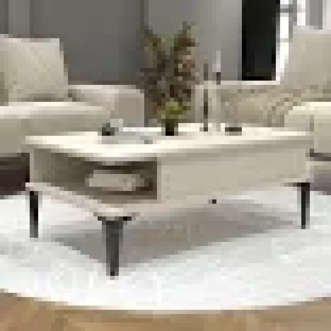 Cool Home Marin Orta Sehpa , Ceviz , Çizgi Desenli , Raflı