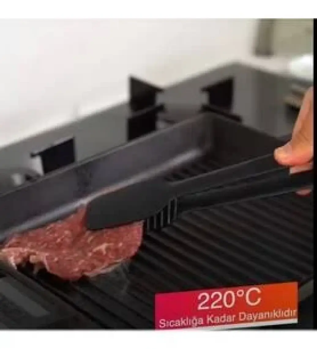 Rotanev Servis ve Izgara Maşası Yanmaz Yapışmaz Teflon Maşa Kaymaz Barbekü Maşası