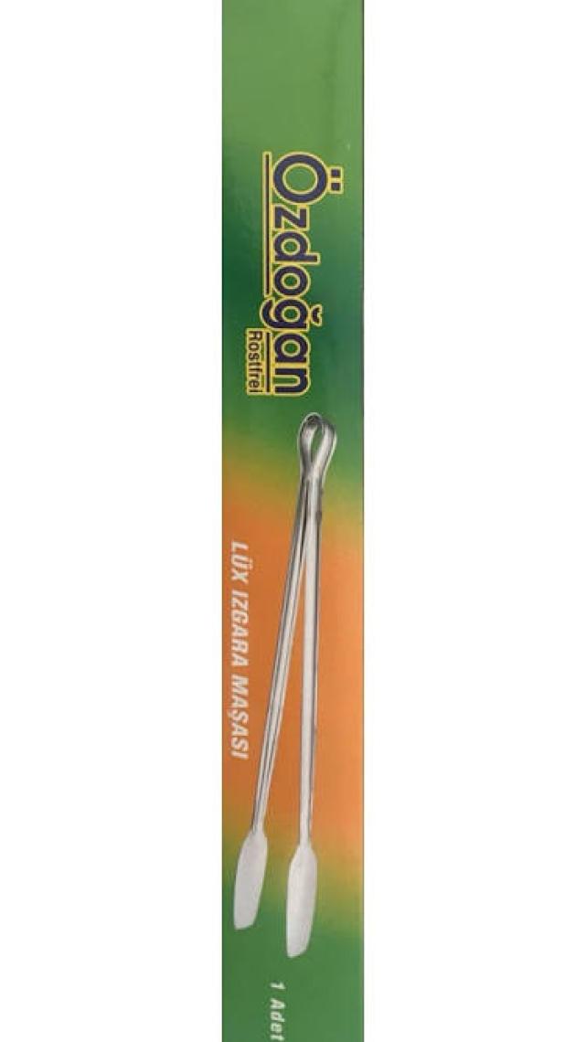 Özdoğan Paslanmaz Süper Kalite 28CM Lüx Izgara Mangal Maşası