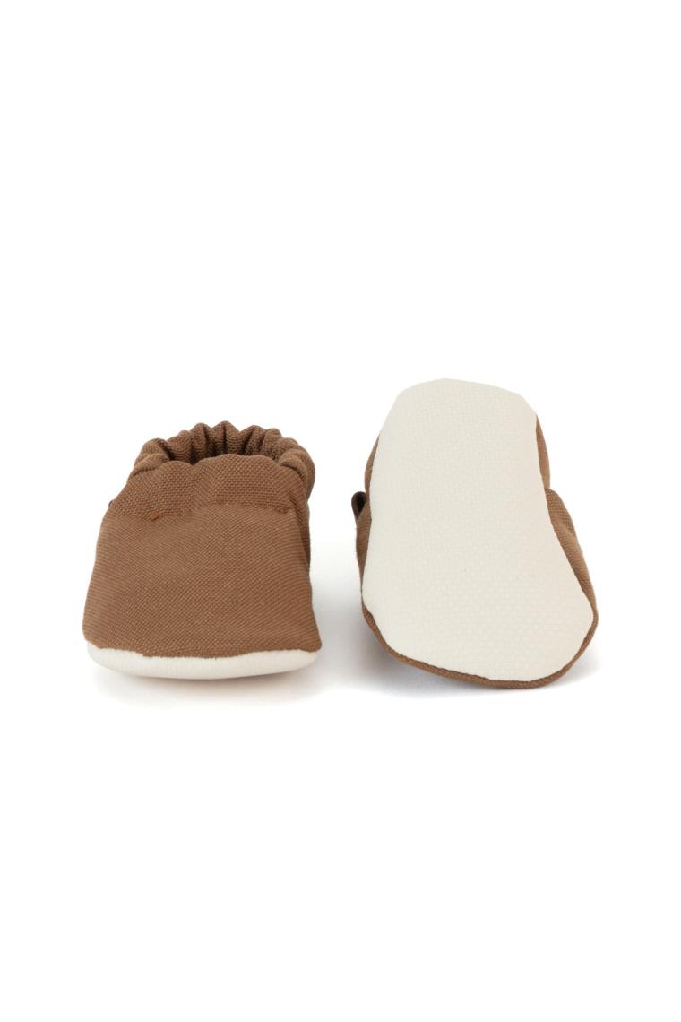 Caluu Baby Oeko-Tex Pamuklu Bebek Patik Kahverengi
