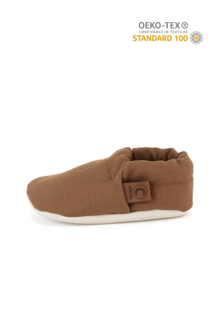 Caluu Baby Oeko-Tex Pamuklu Bebek Patik Kahverengi