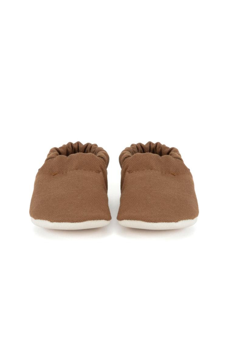 Caluu Baby Oeko-Tex Pamuklu Bebek Patik Kahverengi