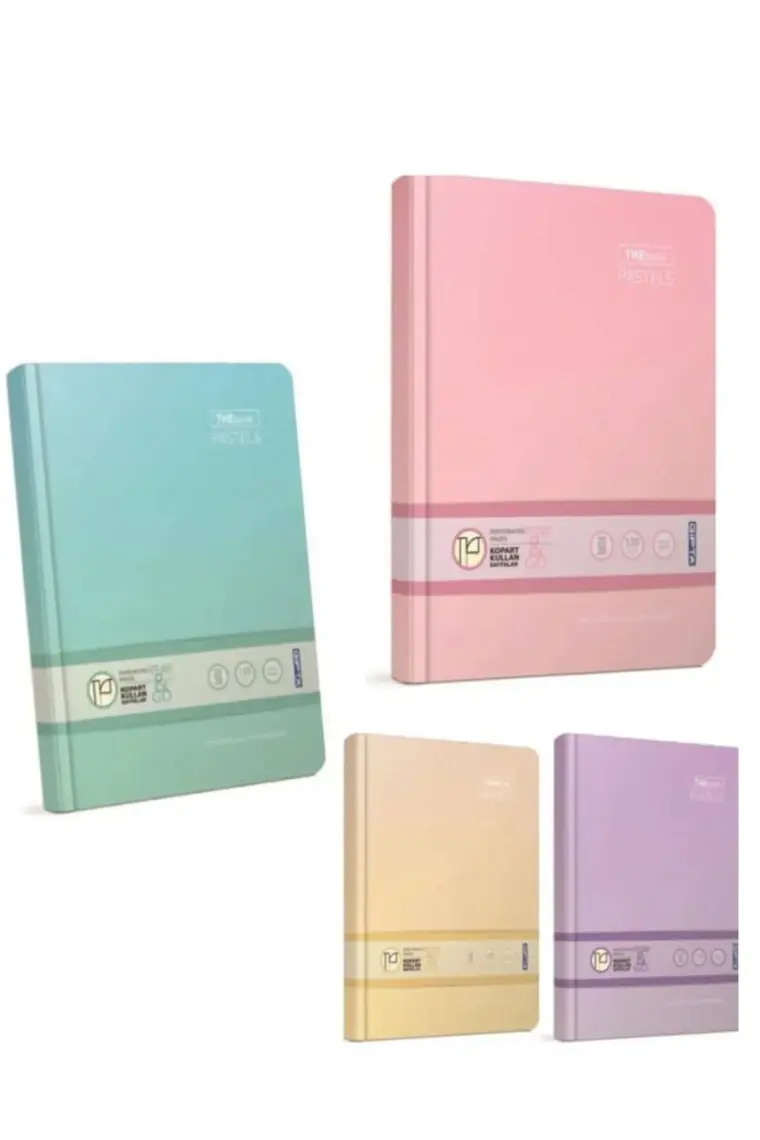 Gıpta Thebook Pastels Ip Dikişli Sert Kapak 20 x 28 cm  120 Yaprak Kareli Defter