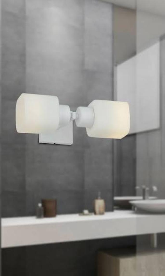 Apliqa Armin 2Li Beyaz Duvar Lambası Ayna Üstü-Yanı Modern Banyo Aplik