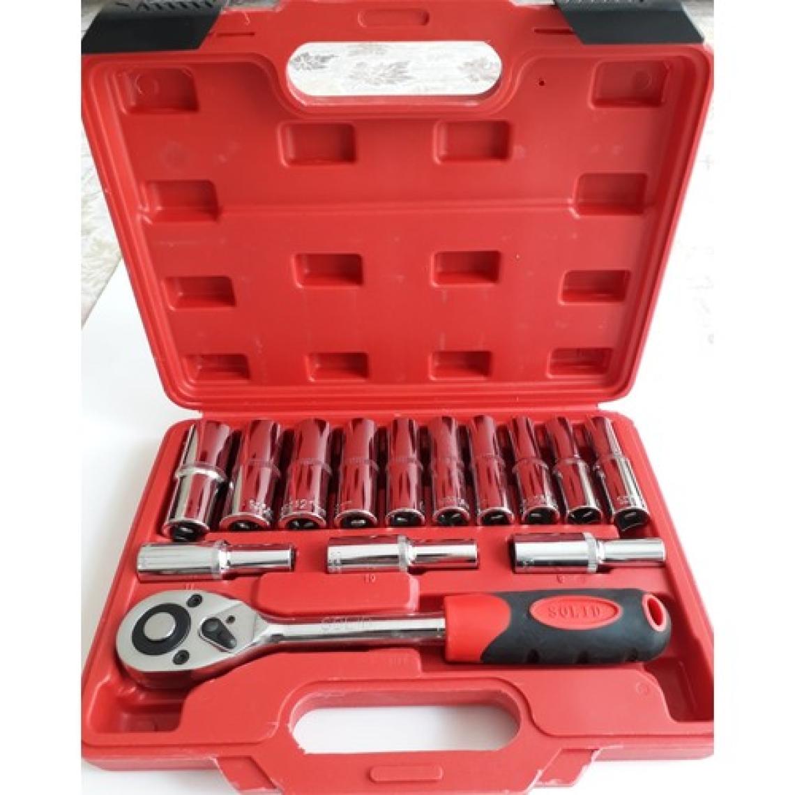 Solid Lokma Takımı Solid 14 Parça 1/2" 6 Köşe Derin Lokma Takımı