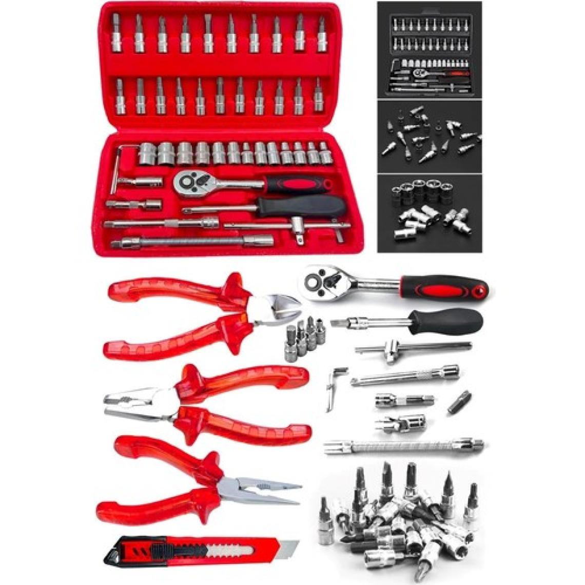Proxtech  50 Parça Mini Lokma Takımı Otomatik Cırcırlı 1/4" Wrench Set Yüksek Kalite Kombinasyon Alet Seti