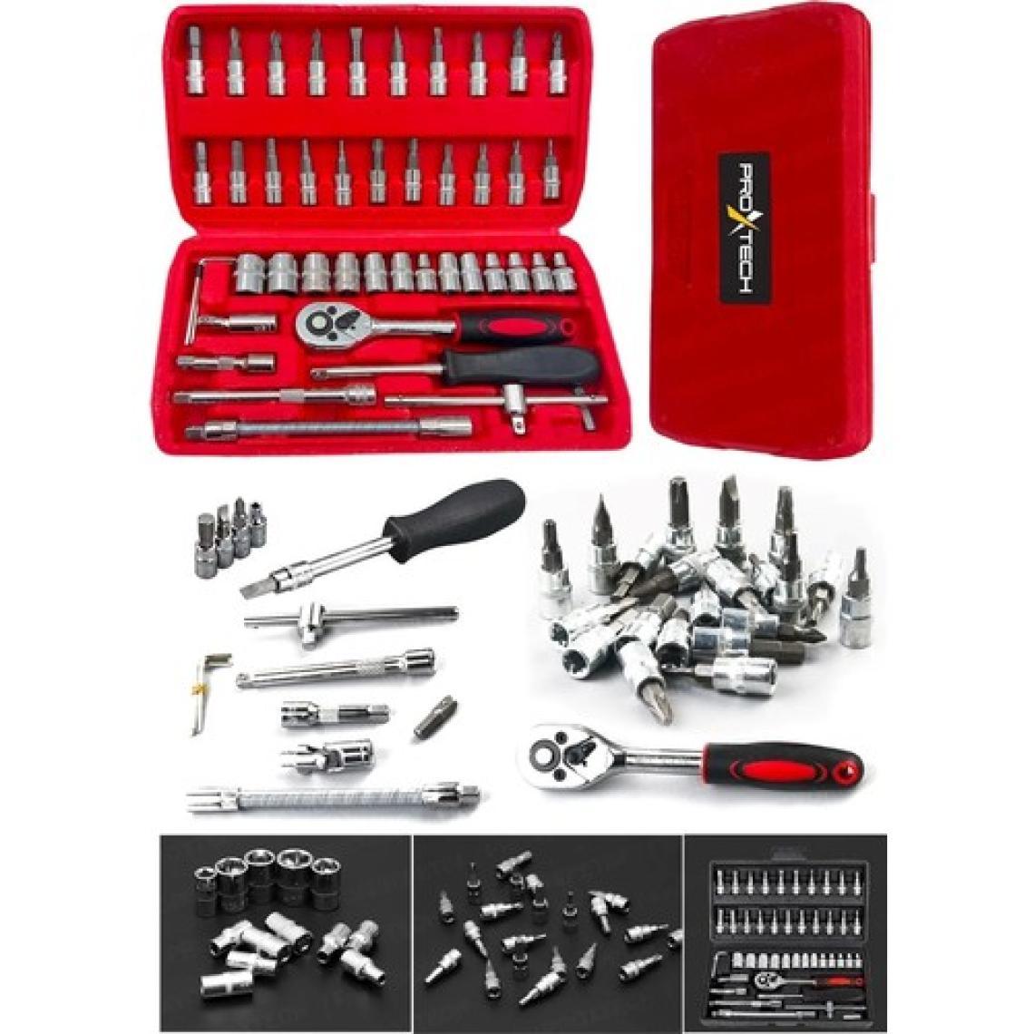 Proxtech  50 Parça Mini Lokma Takımı Otomatik Cırcırlı 1/4" Wrench Set Yüksek Kalite Kombinasyon Alet Seti