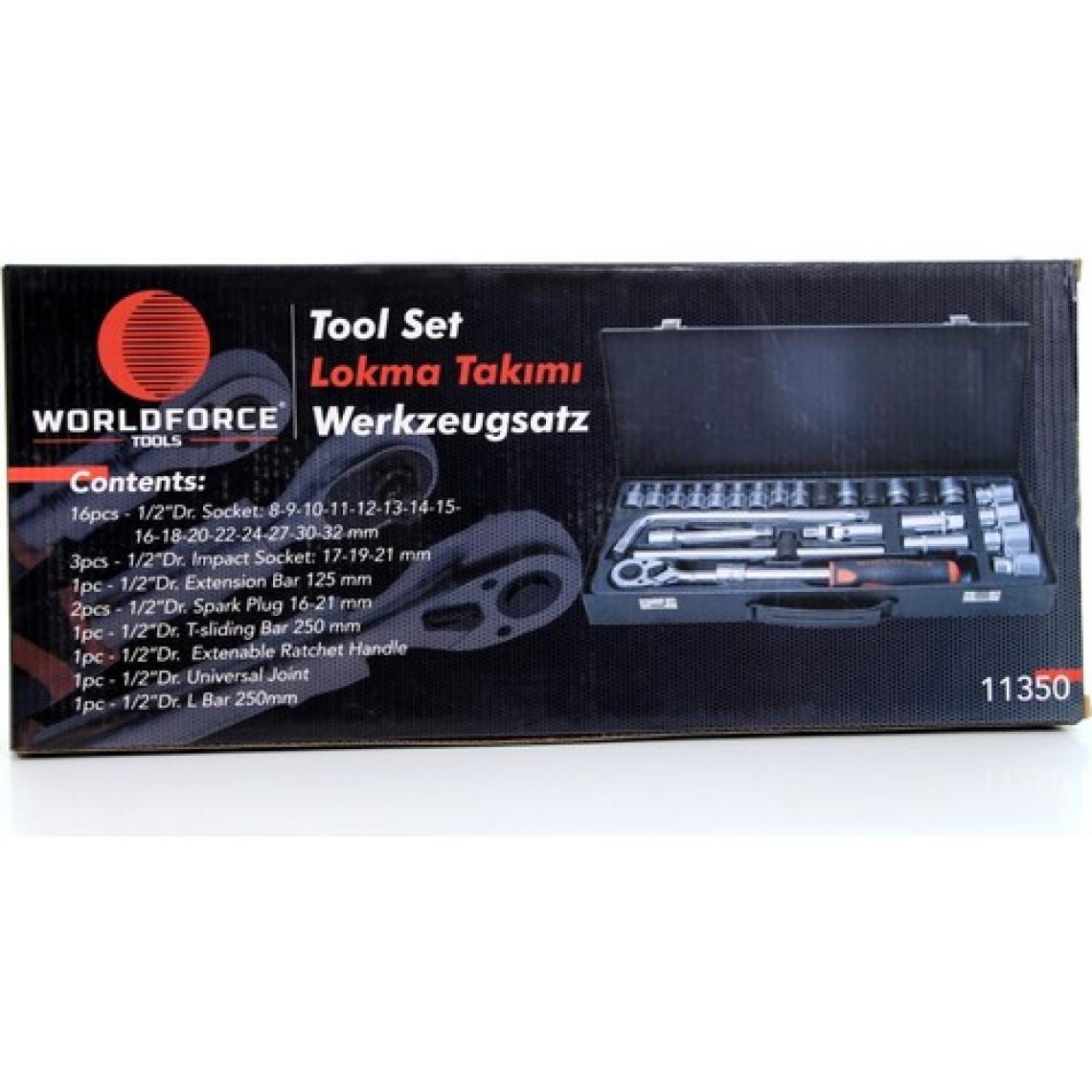 Worldforce 1/2" 26 Parça Lokma Takımı 8-32MM Profesyonel Takım Seti