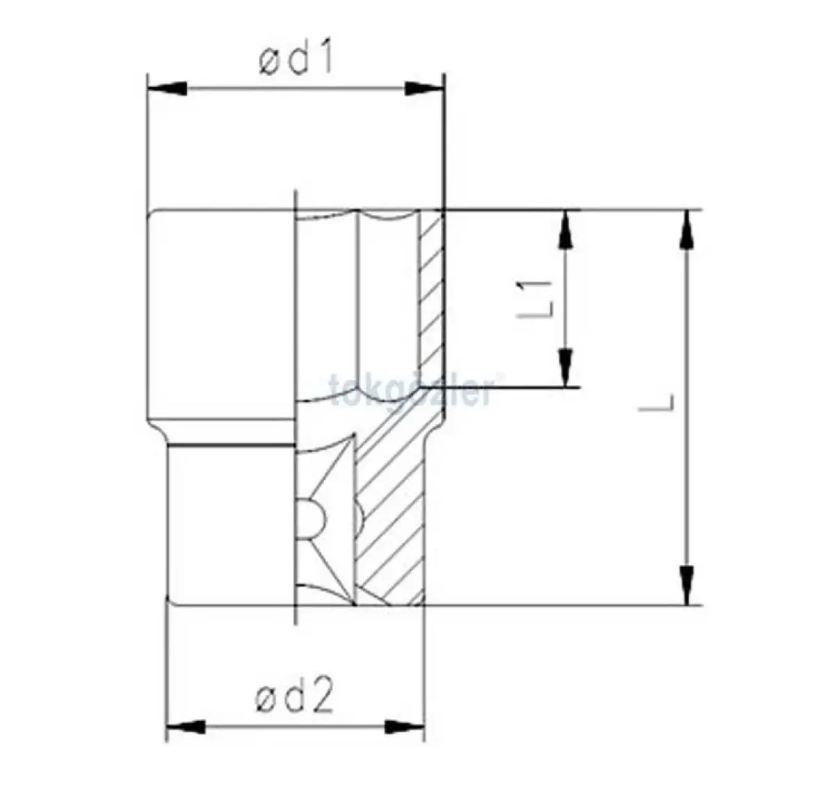 İzeltaş Lokma Anahtar 1/4" 8 Mm