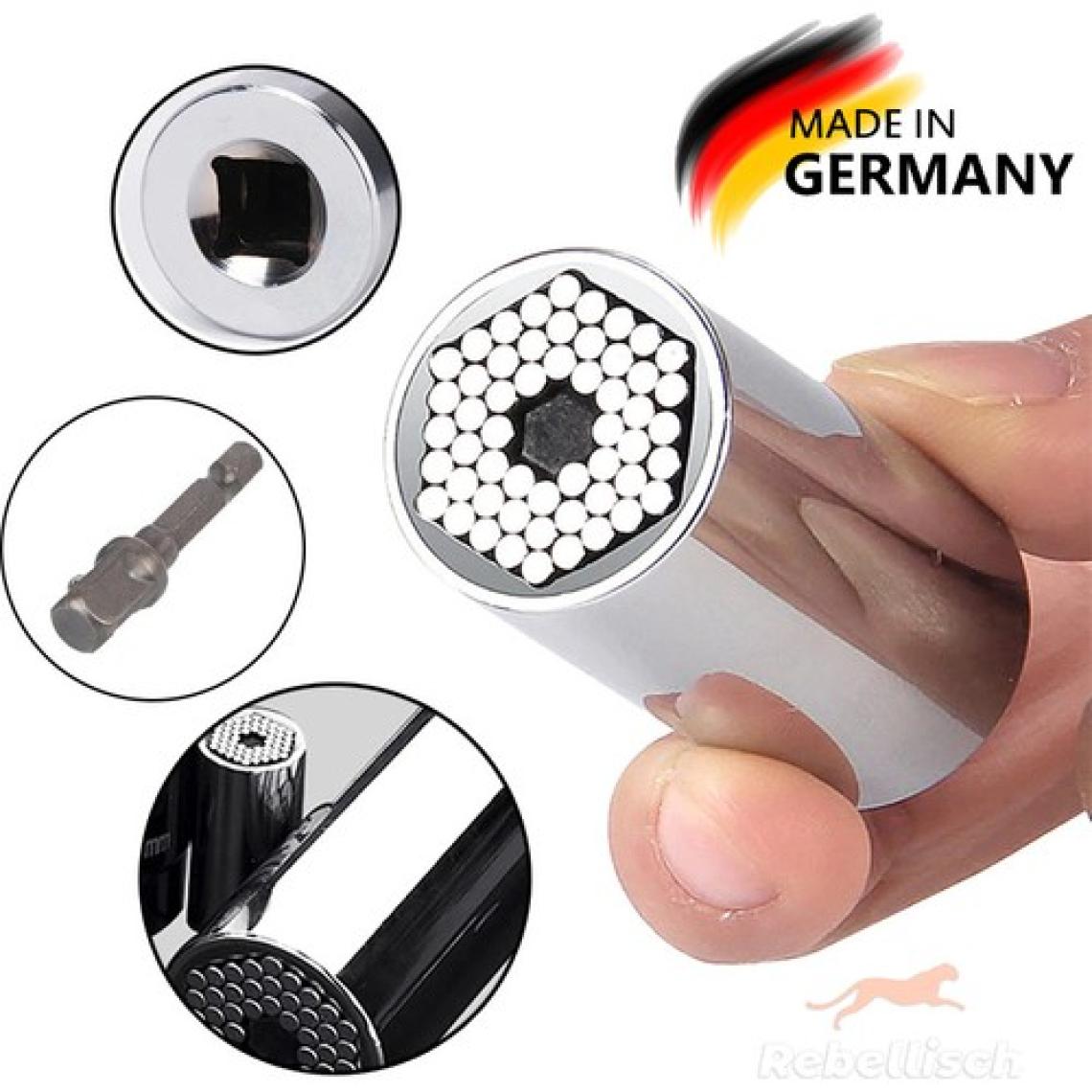 Rebellisch Germany 2'li Set Çok Amaçlı Universal Matkap Ucuna Takılan Evrensel Lokma Anahtar Takımı 7-19 MM Soket