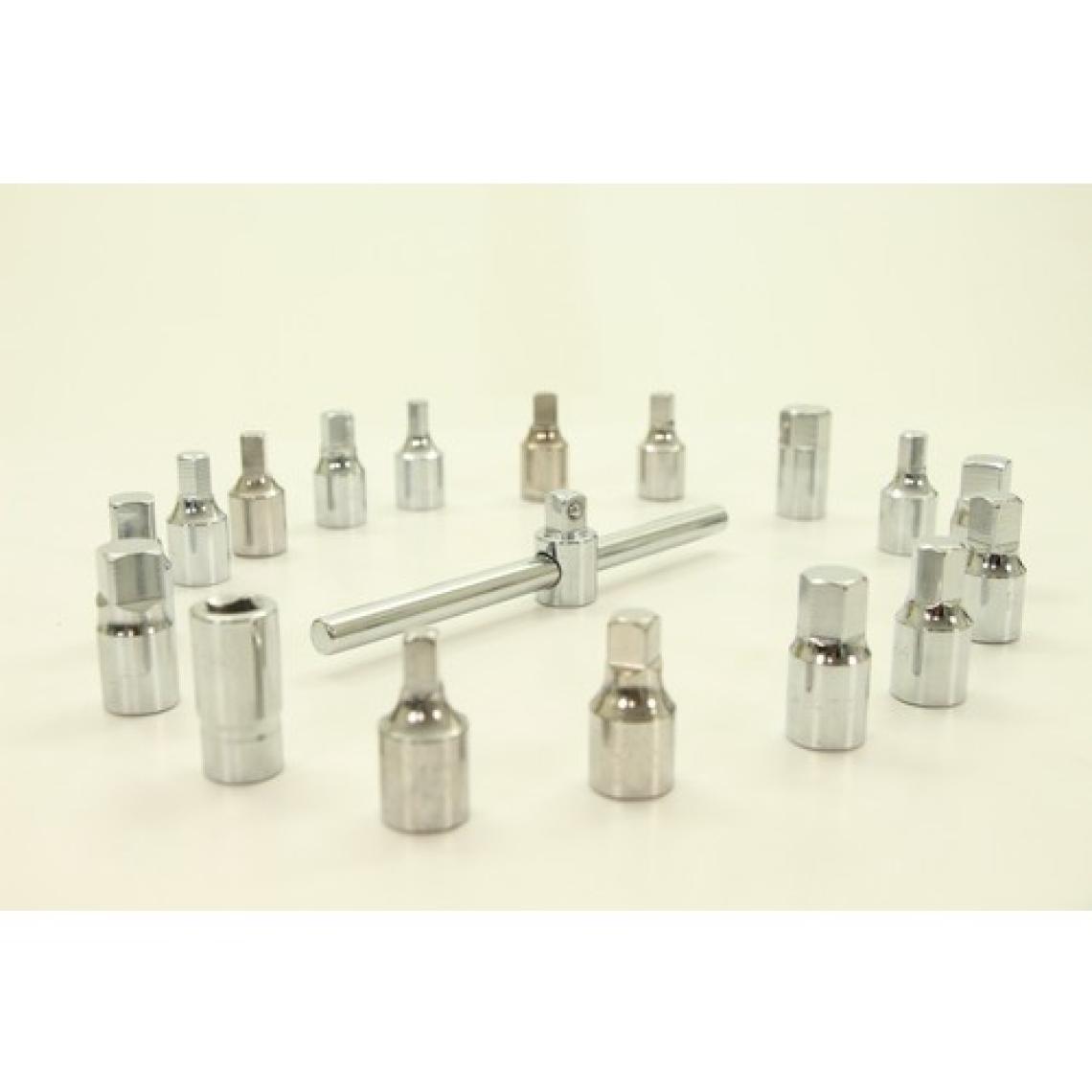 Worldfroce Worldforce 18 Parça Yağ Tapa Anahtar Seti Ful Çeşit 3/8" Girişli Profesyonel Karter Lokma Seti